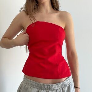Zara // red sleeveless top